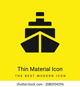 Boat minimal bright yellow material icon