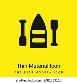 Boat minimal bright yellow material icon