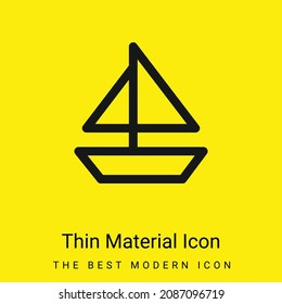 Boat minimal bright yellow material icon