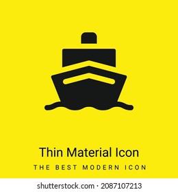 Boat minimal bright yellow material icon