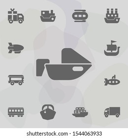Boat, motor, speed icon. Simple set of transport icons. One of the collection for websites, web design, mobile app