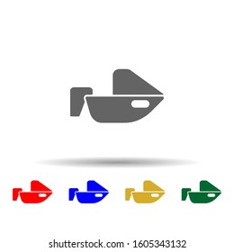 Boat, motor, speed multi color style icon. Simple glyph, flat vector of transport icons for ui and ux, website or mobile application