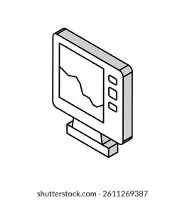 boat navigation equipment isometric icon vector. boat navigation equipment sign. isolated symbol illustration