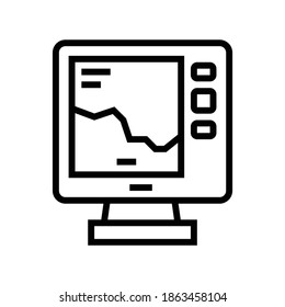 boat navigation equipment line icon vector. boat navigation equipment sign. isolated contour symbol black illustration