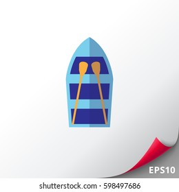 Boat with oars