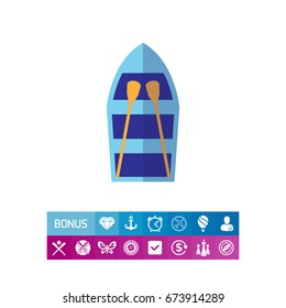 Boat with oars