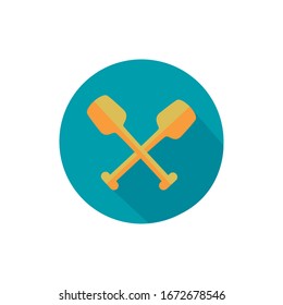 boat oars accessory block icon vector illustration design