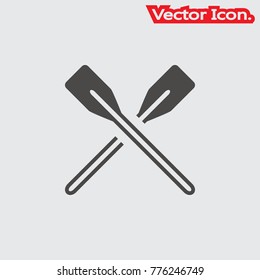 boat oars icon isolated sign symbol and flat style for app, web and digital design. Vector illustration.