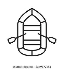 Schiff mit Ruderlinie Symbol