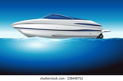 A boat in the ocean