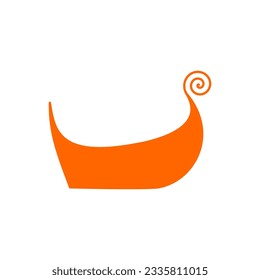 a boat with old style vector file logo template