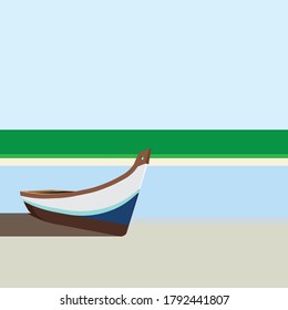 Ein Boot am Strand 