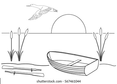 Boat on the lake.
