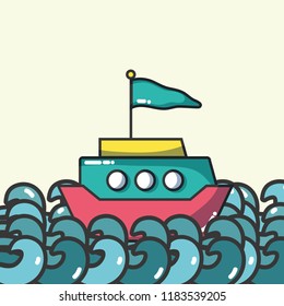 Boat on sea