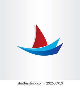 boat on water stylized design 