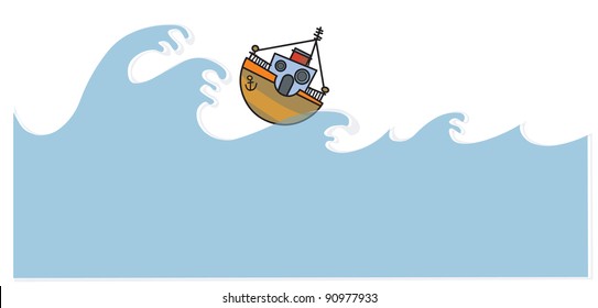 Boat on the Waves.