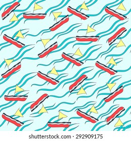 boat on the waves pattern