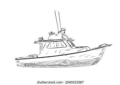 a boat on white background