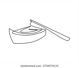 Vector de dibujo de una línea de barco, ilustración de línea continua minimalista sobre fondo blanco Ilustración de dibujo de línea de barco en un estilo de línea continua
