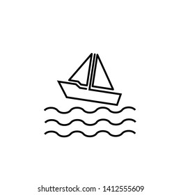 Boat otline simple vector icon