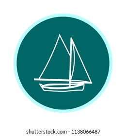 Boat outline icon vector design