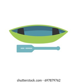 Boat and paddle
