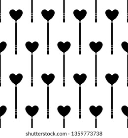 Boat Paddle Icon Seamless Pattern, Boat Paddle Vector Art Illustration