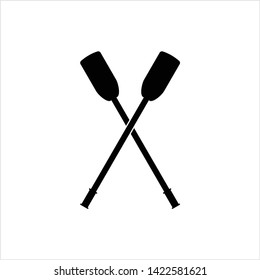 Boat Paddle Icon, Boat Paddle Vector Art Illustration