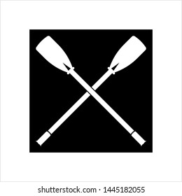 Boat Paddle Icon, Boat Paddle Vector Art Illustration
