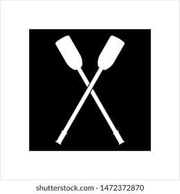 Boat Paddle Icon, Boat Paddle Vector Art Illustration