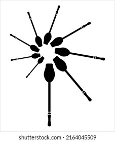 Boat Paddle Icon, Boat Paddle Vector Art Illustration
