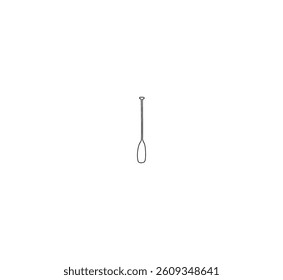 Boat paddle outline drawing illustration. Continuous line draw of boat paddle vector. 