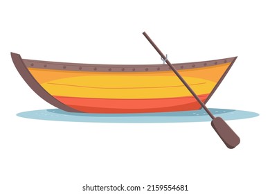 Boat Paddle Vector Cartoon Illustration Isolated Stock Vector (royalty 