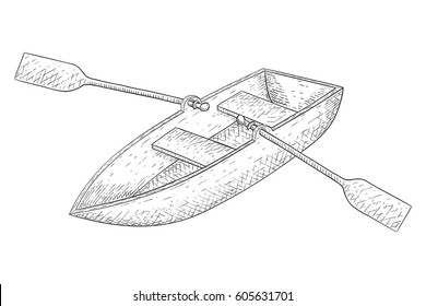 Simple Boat Sketch Drawing 