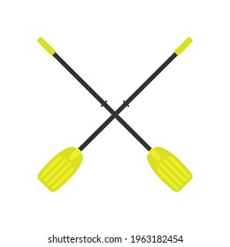 Boat paddles icon. Colored silhouette. Side view. Vector simple flat graphic illustration. The isolated object on a white background. Isolate.