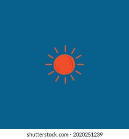 boat, palm tree and wave summer icon color vector minimalism