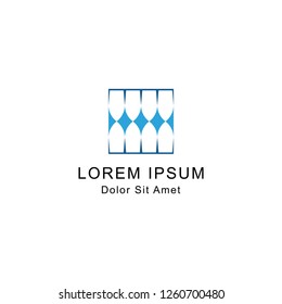 boat parking with negative space style logo template