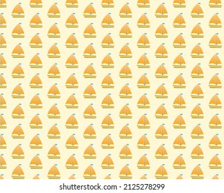 Boat pattern design and illustration art
