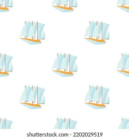 Boat pattern seamless background texture repeat wallpaper geometric vector