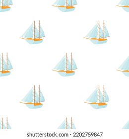 Boat pattern seamless background texture repeat wallpaper geometric vector