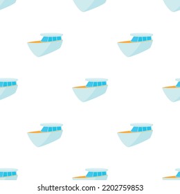 Boat pattern seamless background texture repeat wallpaper geometric vector