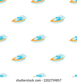 Boat pattern seamless background texture repeat wallpaper geometric vector