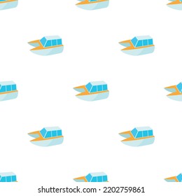 Boat pattern seamless background texture repeat wallpaper geometric vector