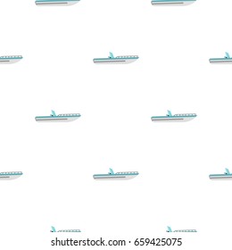 Boat pattern seamless flat style for web vector illustration