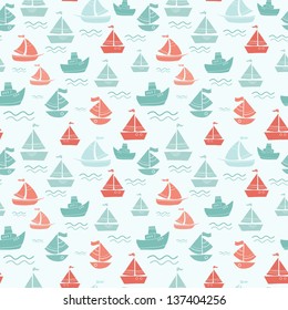 Boat Pattern In Vector