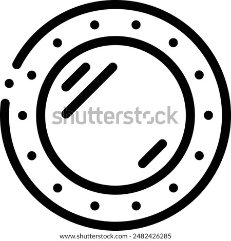 boat porthole icon. Thin Linear Style Design Isolated On White Background