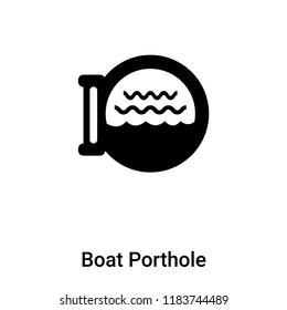 Boat Porthole icon vector isolated on white background, logo concept of Boat Porthole sign on transparent background, filled black symbol