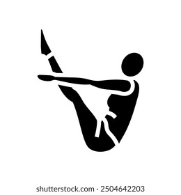 boat pose navasana yoga glyph icon vector. boat pose navasana yoga sign. isolated symbol illustration