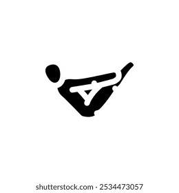 boat pose navasana yoga glyph icon vector. boat pose navasana yoga sign. isolated symbol illustration