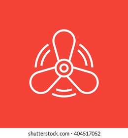 Boat propeller line icon.